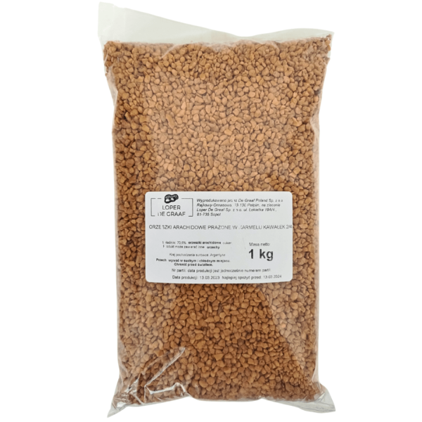 Orzechy arachidowe prażone w Karmelu – Posypka orzechowa Krokant w Karmelu 1kg